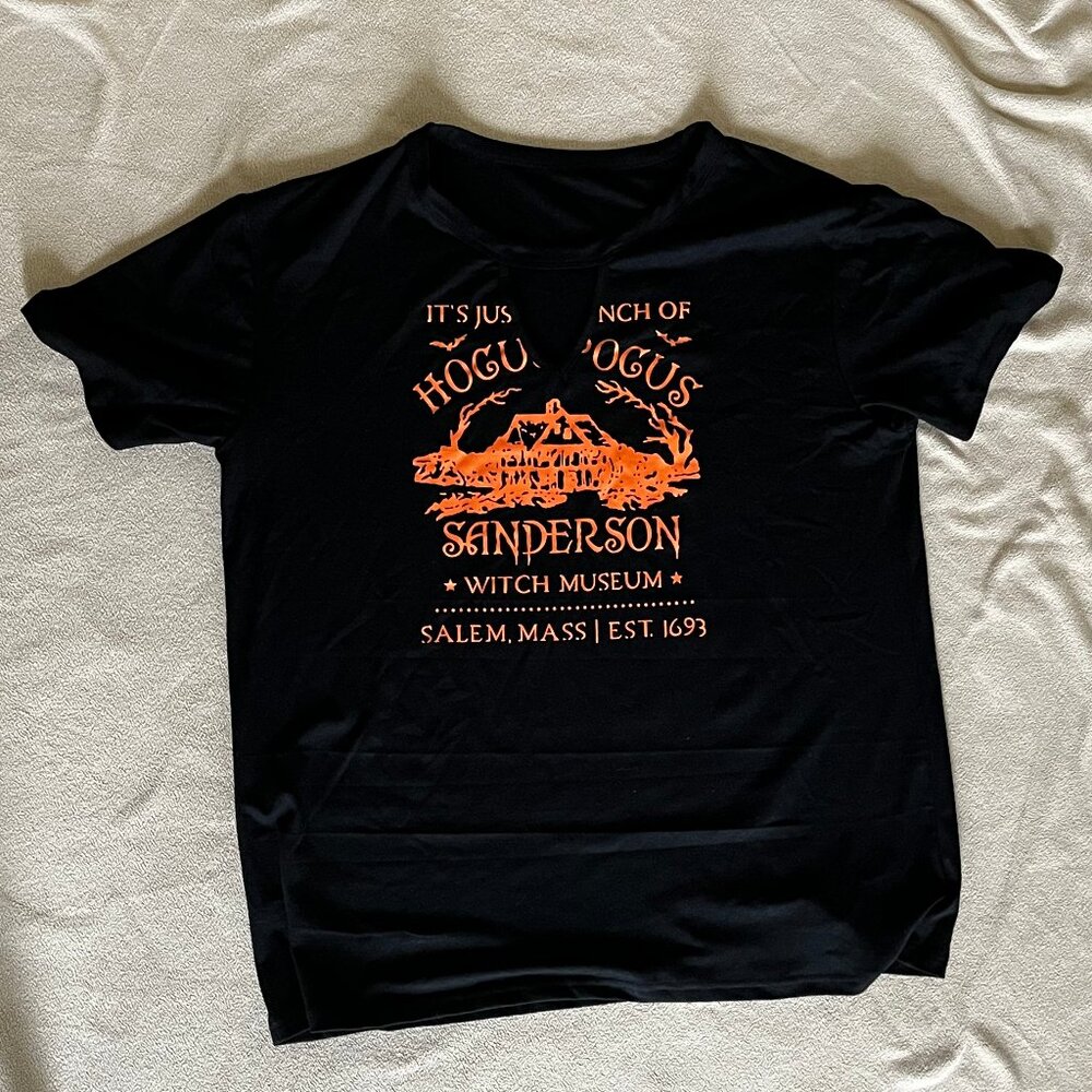Hocus Pocus - Black & Orange Keyhole Shirt